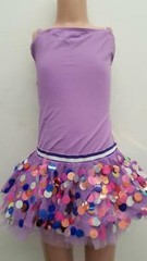 Dance Costume Weissman 10662 Lavender Large Child Jazz Sequin Tap Spandex Unita