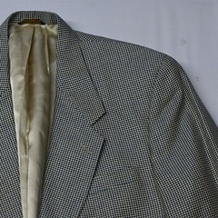 Vtg Murano 42L Blue Gold DIamond USA Made Mens Blazer Suit Jacket Sport Coat