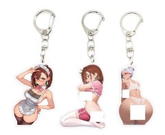 3PCS Momo Ayase Dandadan Acrylic Keychains Key Charms Rings You Pick