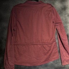 Mudd Womens Utility Jacket Burgundy Red Military Field Coat Size M Retro 90s Y2K