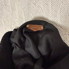 The Sak Women’s Black Crochet Knit Backpack Boho Casual Lightweight