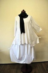 Designer Lagenlook Funny BIG Corner Balloon Skirt WHITE ONE SIZE XL,XXL,XXXL