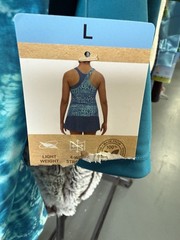 ZeroXposur Women’s L Blue Lightweight Scoop Neck Racerback Tie-Dye Tank
