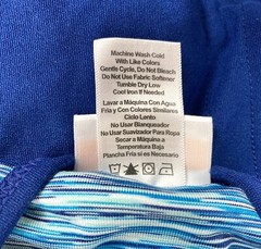 Avia Sports Bra Women’s L Navy Blue Stretch Crossover Racerback Cup Pads Nice