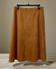 Bagatelle Suade Flow Skirt Womens Small Camel Brown Trendy Zip Chic High Waisted
