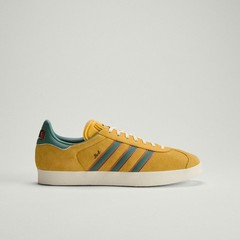 Adidas Men’s Gazelle Jamaica x Bob Marley Shoes Bold Gold/None/Pure Ruby KJ3532