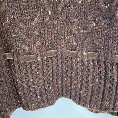 Sarah Spencer lambs wool speckled cardigan sweater hobbitcore cottagecore P XL
