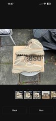 adidas Yeezy Desert Combat Boots Beige Suede Lace-Up Round Toe Men’s US 13.5