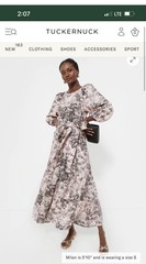 Tuckernuck Lilac Pink Toile Floral Print Maxi Dress Size small