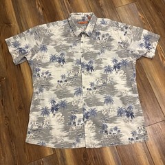 Tori Richard Men’s XL Silk Blend Blue Floral Print Hawaiian Shirt