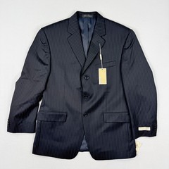 Michael Kors Pinstripe Suit Jacket Size 40-Short Mens Navy NWT