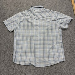 Howler Brothers Tech Shirt Mens Medium Snap Button Nylon Poly Vented Quick Dry