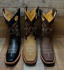 Women’s Western Rodeo Cowgirl Boots Genuine Leather Square Toe Botas Vaqueras