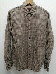 ENGINEERED GARMENTS LS Check Shirt INTERMEDIATES Beige Black Red S Used