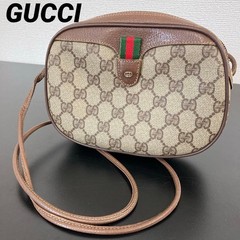 GUCCI GG Supreme Sherry line Shoulder Bag Women Auth 5.31 x 7.67 x 1.57inch