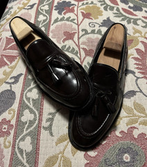 Johnston & Murphy Men’s 8.5 Brown Leather Tassel Loafer Slip-On Dress Shoes