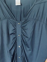 Vintage plus size Baby Phat Black Ruched Top with front button design and hoodie