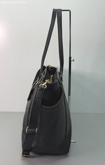 Authentic Coach Black Leather Diaper Bag /Multi Purpose Tote #F57786 w/ COA