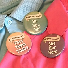 SHE HER HERS My Pronouns Pinback Button 2.25 Inch