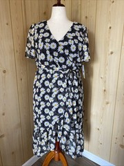 NWT. Rewind Daisies Faux Wrap Ruffled Hem Dress. Summer. Ladies XL