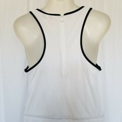 Hunter Target Women Dress White Mesh A-Line Racerback Sleeveless Tank Zip Sz S