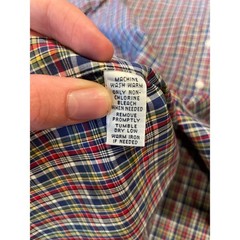 Ralph Lauren Mens Button Up Shirt L Multicolor Plaid Custom Fit Long Sleeve Pony