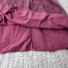 Lulu’s Sweetheart Style Mauve Polka Dot Bustier Tiered Midi Dress Size S