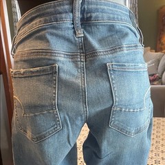 American Eagle Outfitters Blue Ripped Skinny Jeans