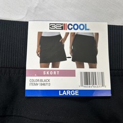 32 Degrees Cool Skort Women Size L Lined Pockets Activewear Casual Black