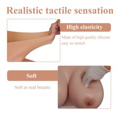 Crossdresser Breast Forms Silicone Breast plates B-H Cup Drag Queen Fake Boobs