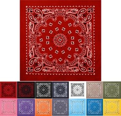Jumbo Trainmen Paisley Bandana Cotton Sport Biker Extra Large Head Face Wrap 27″