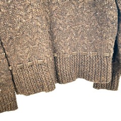 Sarah Spencer lambs wool speckled cardigan sweater hobbitcore cottagecore P XL