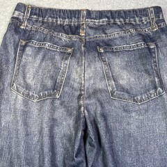 NEW Mila Rosabella Women’s Size L Pull On Faux Jeans Pants Wide Leg Stretchy