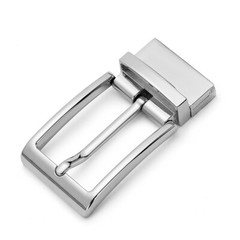 Reversible Belt Buckle Replacement Pin Buckle Rectangular Silver US