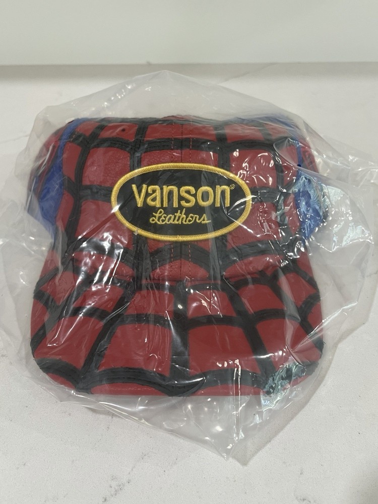 Supreme x Vanson Leathers Spider-Man Mesh Back 6-Panel Hat Red SS26 NEW