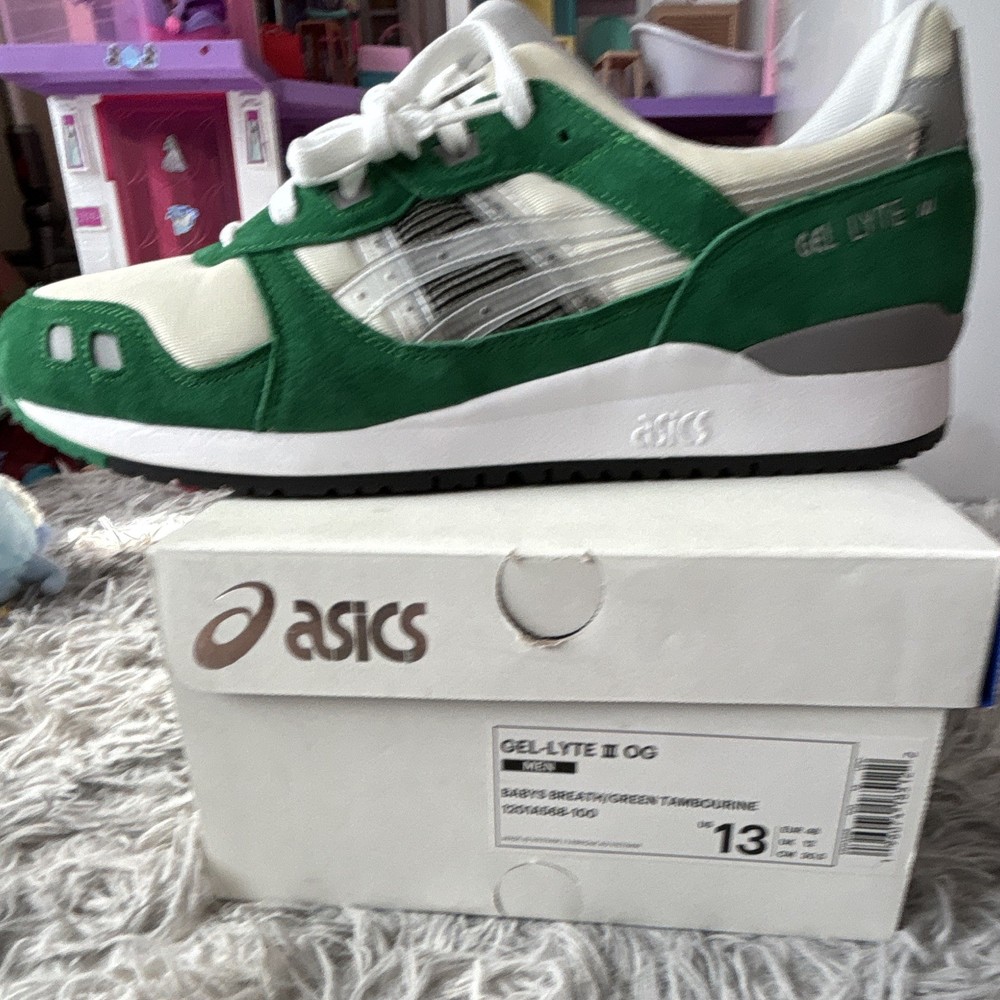 ASICS GEL-LYTE III OG Green/White Men’s Low Top Lace-Up Sneaker w/ Box