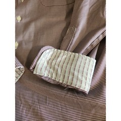 Egara Dress Shirt Mens XL Burgundy Micro Check Slim Fit Stretch Non Iron
