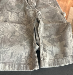 Hollister Loose Carpenter Camo Pants Mens Sz 28×30 Gray Straight Double Knee