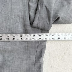 Banana Republic Mens 2pc Tailored Fit Suit 38S 32W 100% Wool Glen Plaid Gray
