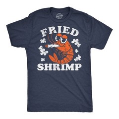 Mens Funny T Shirts Fried Shrimp Sarcastic 420 Graphic Novelty Tee For Men