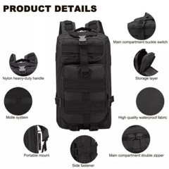 30L Military Tactical Backpack Rucksack Camping Hiking Shoulder Bag Travel