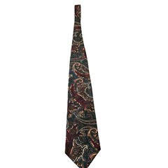 Andhurst 100% Imported Silk Made In USA Paisley Neck Tie Green and Burgandy
