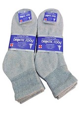 Gray ANKLE Diabetic Socks Circulatory Health Men’s & Women’s Cotton All Size