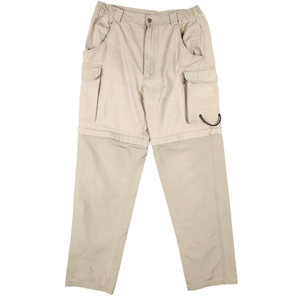VINTAGE Trail Designs Convertible Cargo Pants Mens 34×30.5 Beige Cotton Safari