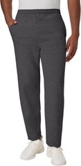 Hanes Pants Sweatpants, Ecosmart Fleece Sweats for Men, Open Bottom 30.5″ Solid