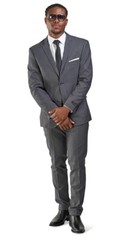Charcoal Gray 3 piece 2 Button Micro Texture Weave Mens Suit 11812 BY AZARMAN