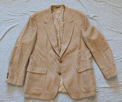 VTG Beige 100% Camel Hair Sportcoat Jacket MITUSA Measurements In Description