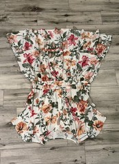 Rachel Zoe Multi color Floral Knee Length Dress Short Sleeve Tiered Size 2X