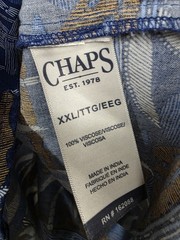 Mens Chaps XXL Blue Tropical Print Short Sleeve Blue And Multi Color
