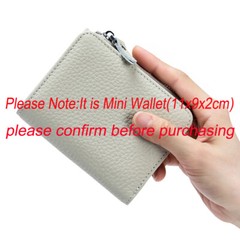 RFID Blocking Womens Small Genuine Leather Wallet Card Holder Mini Bifold Purse